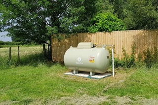above the ground Calor LPG tank