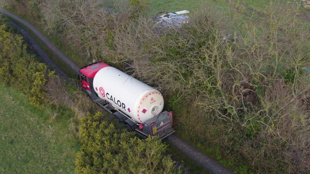 Calor Ireland truck delivery above